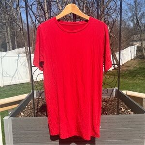 Little Sleepies Men’s Red Stretch Bamboo Short Sleeve Sleep Pajama T-Shirt Sz M